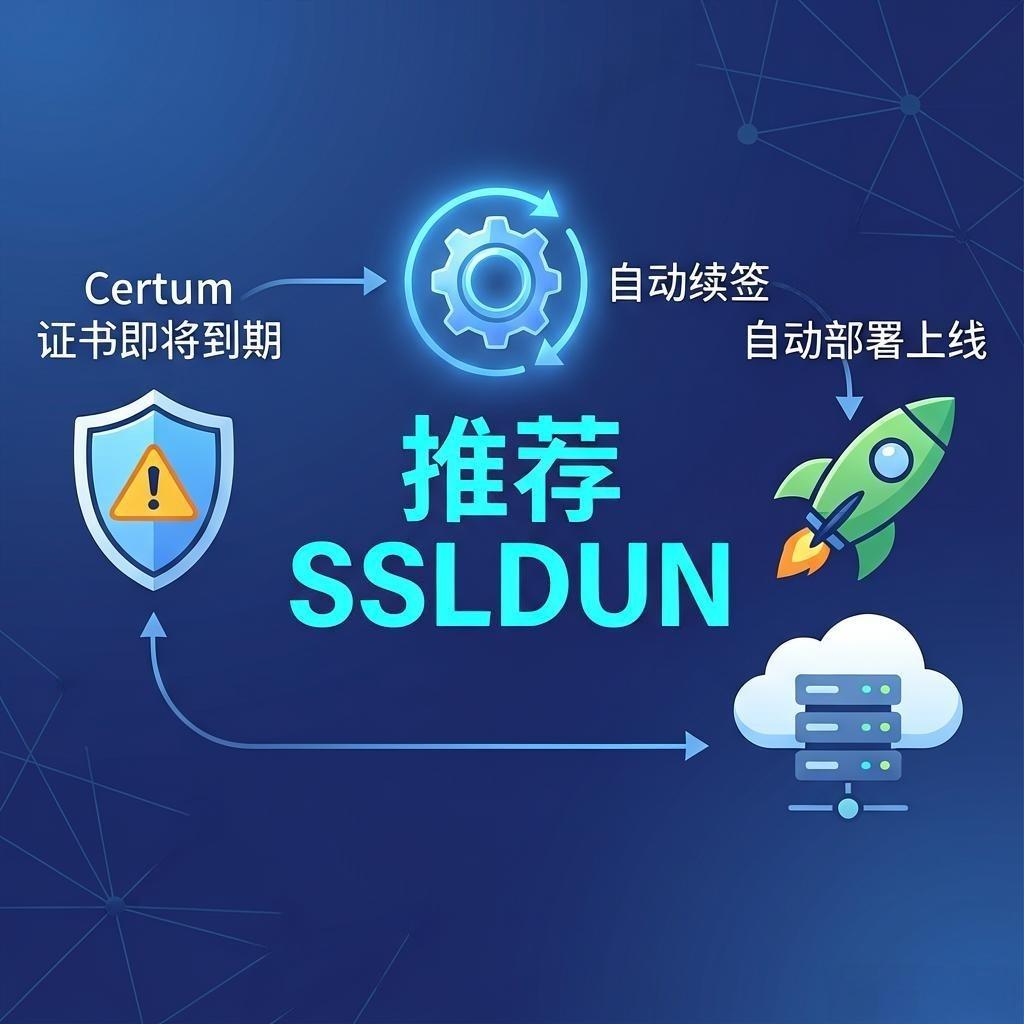 certum证书到期自动续签自动部署（certum合作伙伴ssldun）